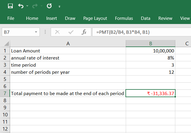 Spreadsheet showing that the firm received money(cash inflow) as investment returns.