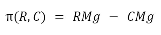 (R,C) = RMg - CMg 